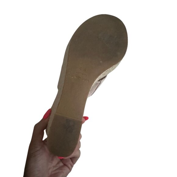 KATE SPADE Light Pink Suede Espadrille Wedges Size 8.5 - Picture 10 of 11